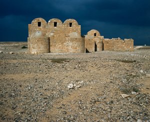 Widok Qasr Amra, Pustynne Zamki (711-715) autorstwa Islamic School