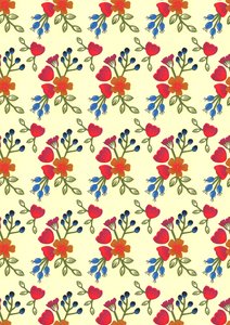 Druk Flora, 2015 (papier cięty) autorstwa Isobel Barber