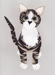 Pussycat, 2016 (papier) autorstwa Isobel Barber