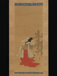 Kurtyzana-tancerka (Shirabyōshi) na Nowy Rok autorstwa Isoda Koryusai