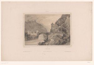 Widok Saint-Maurice w Szwajcarii St. Maurice (tytuł na obiekcie) Twarze w Szwajcarii (tytuł serii) Suisse (tytuł serii na obiekcie)