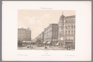 Zicht op de Place en Rue de l