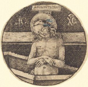 Chrystus jako Mąż Boleści, ok. 1930 r. 14701480. autorstwa Israhel van Meckenem