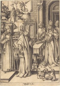Ofiara Joachima, c. 14901500. autorstwa Israhel van Meckenem
