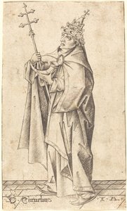 Św. Korneliusz, c. 1470. autorstwa Israhel van Meckenem