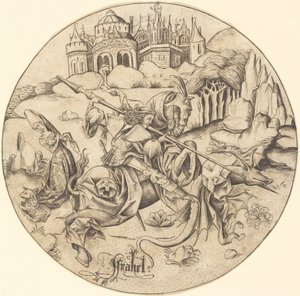 Święty Jerzy i Smok, ok. 1930 14651470. autorstwa Israhel van Meckenem
