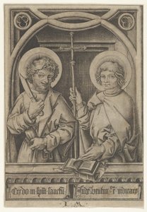 Św. Bartłomiej i św. Filip z Apostołów, 1435-1503. autorstwa Israhel van Meckenem