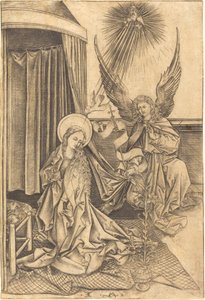 Zwiastowanie, c. 14801490. autorstwa Israhel van Meckenem
