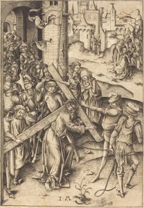 Niesienie krzyża, c. 1480. autorstwa Israhel van Meckenem