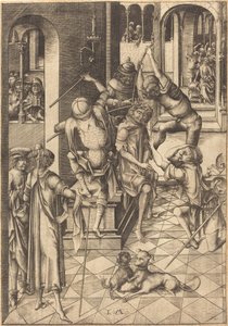 Ukoronowanie cierniem, c. 1480. autorstwa Israhel van Meckenem
