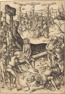 Ukrzyżowanie, c. 1480. autorstwa Israhel van Meckenem