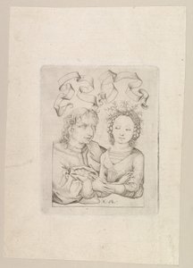 Źle dobrana para, ca. 1480-90. autorstwa Israhel van Meckenem