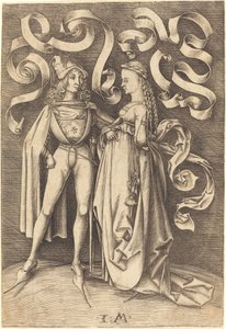Rycerz i Pani, c. 14951503. autorstwa Israhel van Meckenem