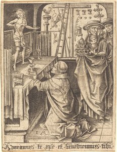 Msza św. 14801490. autorstwa Israhel van Meckenem