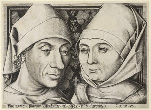 Autoportret z żoną Idą, ok. godz. 1490