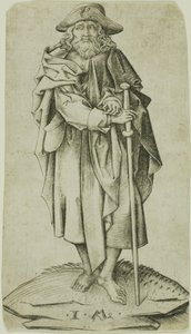 Święty Jakub Większy, od Chrystusa i Apostołów autorstwa Israhel van Meckenem the younger
