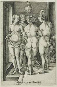 Cztery czarownice autorstwa Israhel van Meckenem the younger