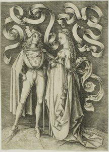 Rycerz i dama autorstwa Israhel van Meckenem the younger