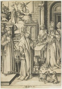 Arcykapłan odrzucający ofiarę Joachima, 1490-1500