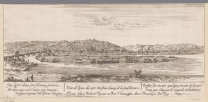 Widok na Lyon z przedmieściami Guillotière Veue de Lyon du coste Du fauxbourg de la Guillotiere (tytuł na obiekcie)