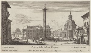 Piazza della Colonna Traiana autorstwa Israël Silvestre