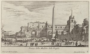 Piazza della Madono delle Popolo autorstwa Israël Silvestre