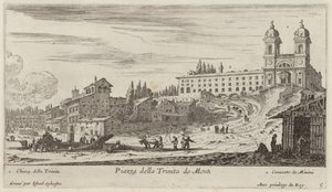Plac Trinita de Monti autorstwa Israël Silvestre