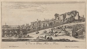 Widok na Palazzo Maior w Rzymie autorstwa Israël Silvestre