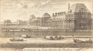 Veue et Perspective du Palais et Jardins des Tuileries autorstwa Israël Silvestre