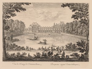 Widok na Etang de Fontainebleau, 1666. autorstwa Israël Silvestre