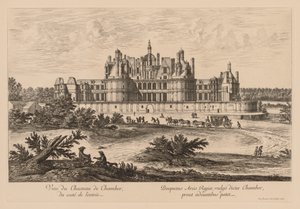 Widok na Château de Chambord, od strony wejścia autorstwa Israël Silvestre