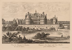 Widok na Château de Chambord, od strony wejścia, 1678.