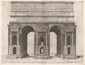 Łuk Klaudiańskiego Akweduktu autorstwa Italian 16th Century