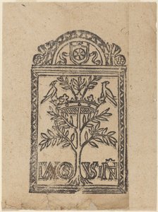 Drzewo z koroną i dwoma ptakami autorstwa Italian 16th Century