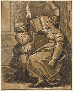 Czytanie Sybilli autorstwa Italian 16th Century, after Ugo da Carpi, after Raphael