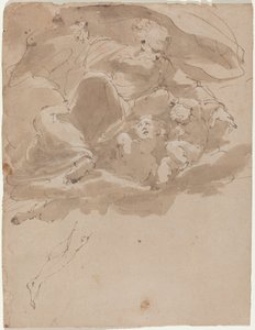 Bóg Ojciec z Aniołami autorstwa Italian 17th Century