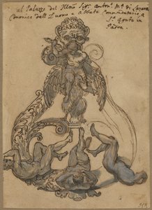 Kołatka z Zeusem Vanguishing Giants autorstwa Italian 17th Century or Italian 18th Century