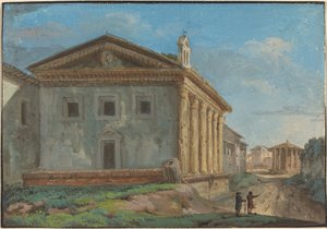 Tempio della Fortuna Virile z Tempio di Vesta w oddali