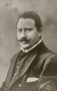 Alessandro Bonci, włoski śpiewak operowy (zdjęcie czarno-białe) autorstwa Italian Photographer