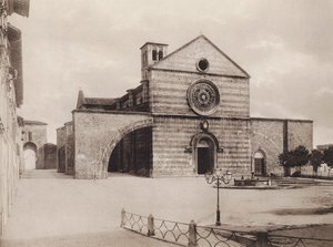 Asyż: Kościół i klasztor S Chiara, Filippo da Campello (zdjęcie czarno-białe) autorstwa Italian Photographer