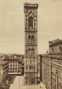 Firenze / Florencja: Katedra, Dzwonnica, Giotto (zdjęcie czarno-białe) autorstwa Italian Photographer