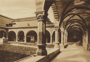 Firenze / Florencja: Kościół S Maria Novella, Zielony Klasztor, Fra Giovanni da Carpi (zdjęcie czarno-białe) autorstwa Italian Photographer