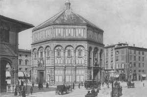 Florencja, Baptysterium (zdjęcie czarno-białe) autorstwa Italian Photographer
