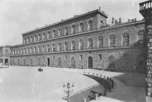 Firenze, R Palazzo Pitti (zdjęcie czarno-białe) autorstwa Italian Photographer
