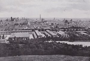 Włochy: Bolonia, panorama miasta (zdjęcie czarno-białe) autorstwa Italian Photographer