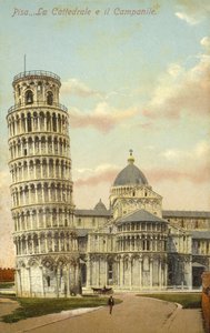 Krzywa Wieża w Pizie i Katedra w Pizie autorstwa Italian Photographer
