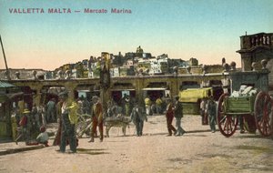 Targ Marina, Valletta (kolorowe zdjęcie) autorstwa Italian Photographer