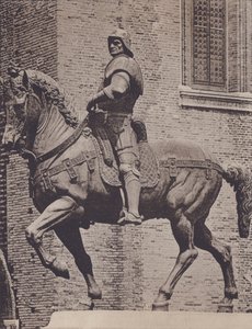 Pomnik Colleoni (zdjęcie czarno-białe) autorstwa Italian Photographer