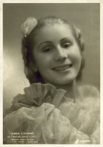 Nadia Colombo, włoska baletnica (zdjęcie czarno-białe) autorstwa Italian Photographer