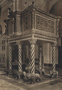 Neapol: Ravello, Duomo, Ambona (zdjęcie czarno-białe) autorstwa Italian Photographer